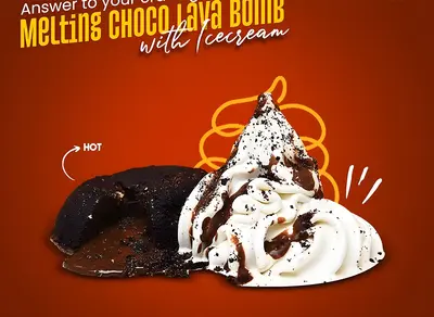 Molten Lava Large with Ice Cream